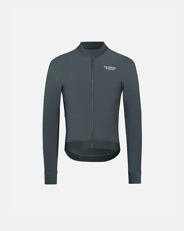 Bicycle jersey with back guards-Essential Long Sleeve Jersey - Dark grey