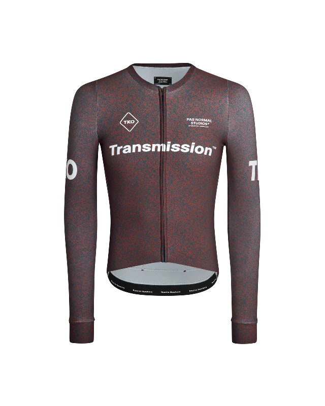 Bicycle socks for casual biking-T.K.O Mechanism Long Sleeve Jersey - Mahogany Transmission