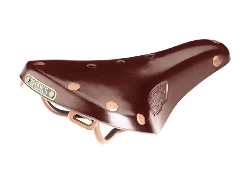 Bicycle arm warmers with side guards-Brooks Classic Leather Saddle B17 - Special Short - Antique Brown