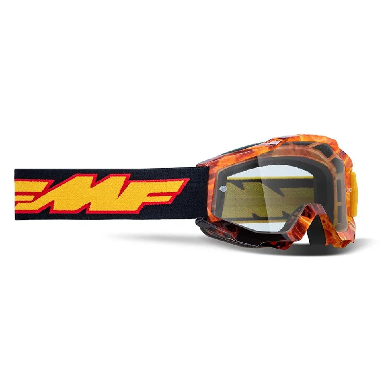 Bicycle riding socks with vents-FMF POWERBOMB YOUTH GOGGLE - SPARK (CLEAR)