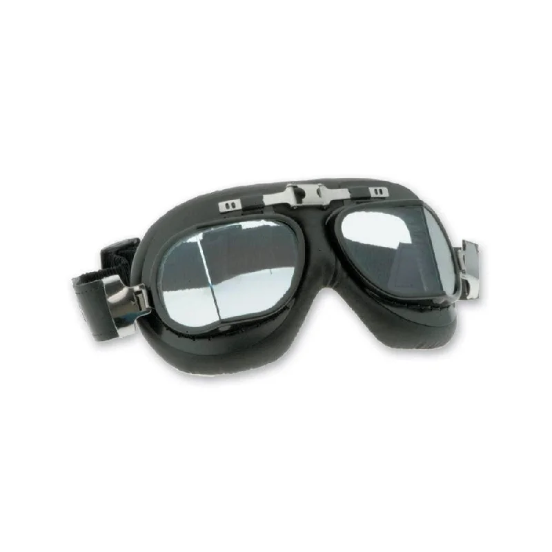 Bike shoes with side fit-M.C.S RED BARON II GOGGLE - BLACK