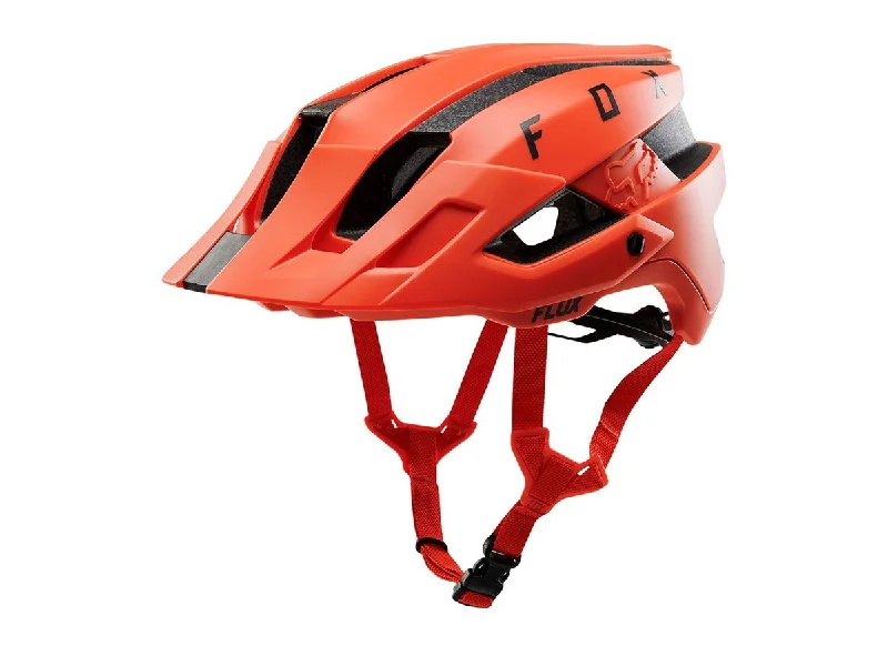 Bike riding sunglasses with side vents-Fox Racing Flux MTB Helmet - Solid - Orange Crush - 2019