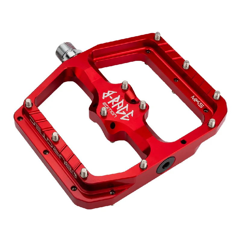 Bicycle helmet with back padding-Burgtec Penthouse Flat MK5 B-Rage Edition Pedals - Race Red