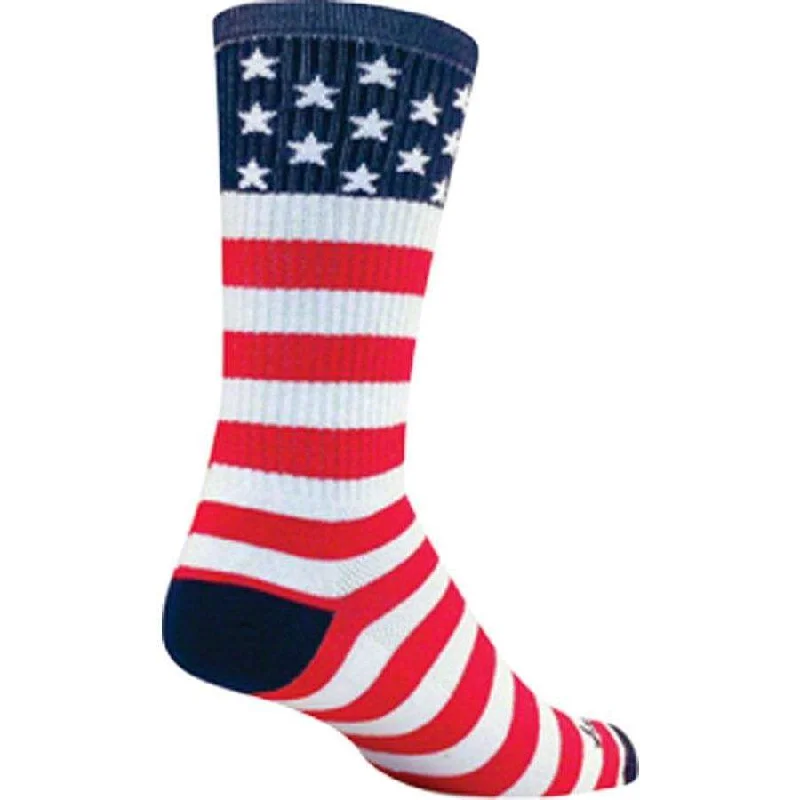 Cycling vest with back fit-Crew USA Flag Cycling Socks - 6 inch