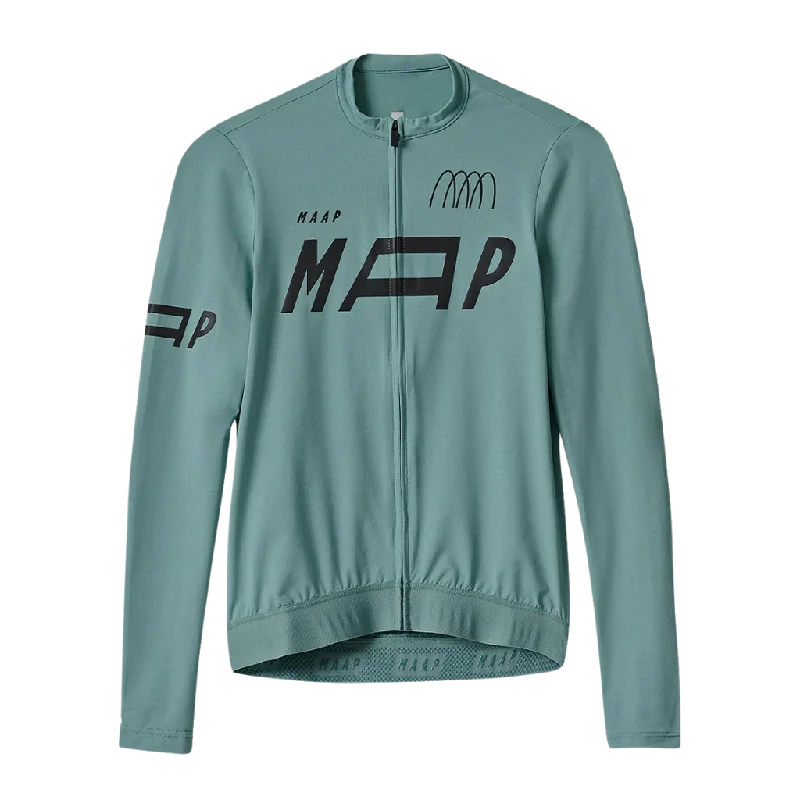 Bike shorts with front logos-Women's Adapt LS Jersey  - Kelp