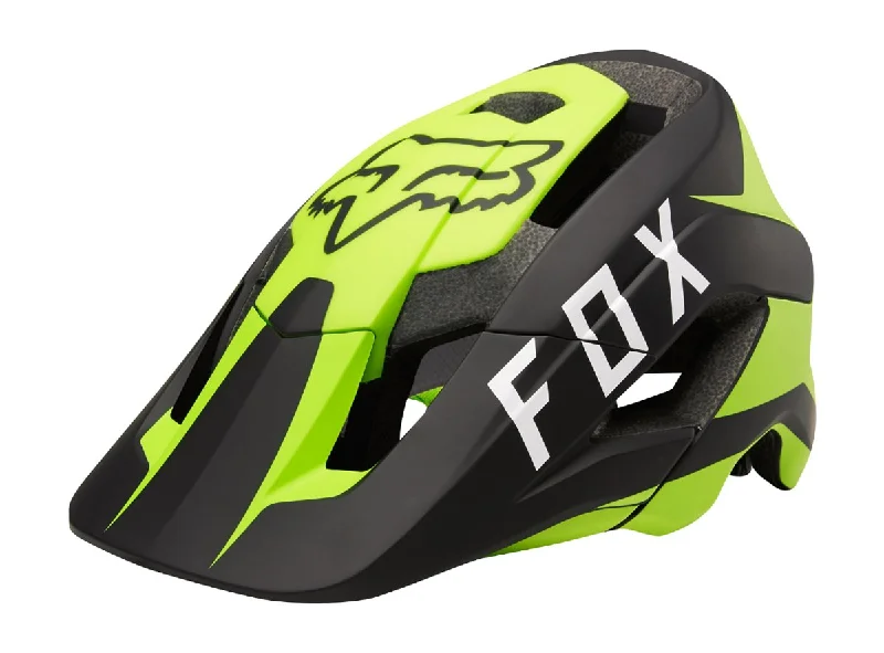 Bike riding knee pads with front guards-Fox Racing Metah Flow MTB Helmet - Yellow-Black