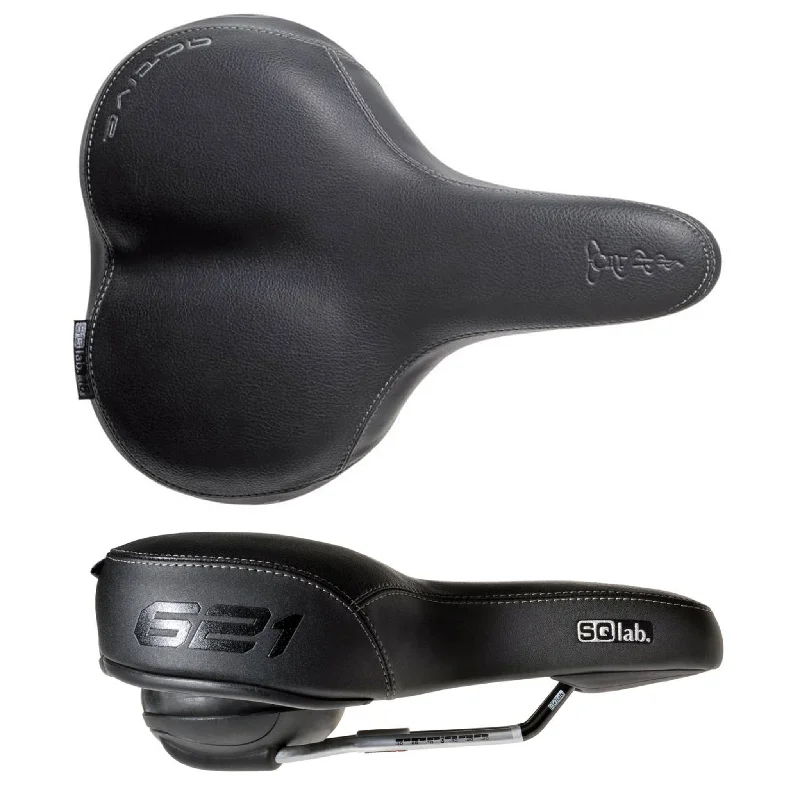 Bike shoes with back vents-SQlab 621 M-D Active CrMo Rail 210 Saddle Blk