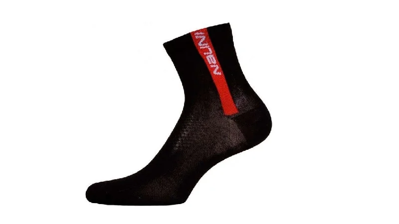 Cycling jersey for casual biking-Nalini Red Cycling Socks H:9cm - Black -Choose Size