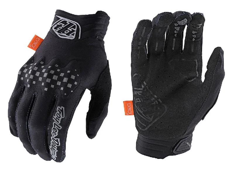 Bicycle rain jacket with front logos-Troy Lee Designs Gambit MTB Glove - Black