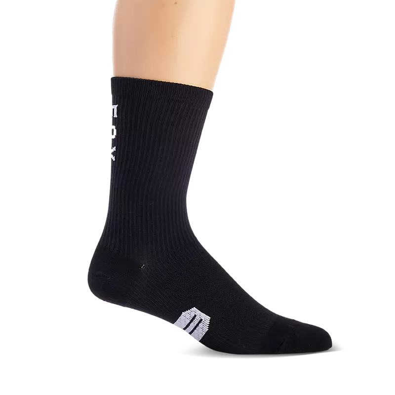 Bicycle jersey with front logos-Fox Racing 8" Ranger Sock - Black