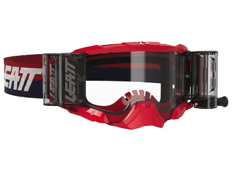 Bike shoes for road trips-Leatt Velocity 5.5 Roll-Off Goggle - Red - 2020