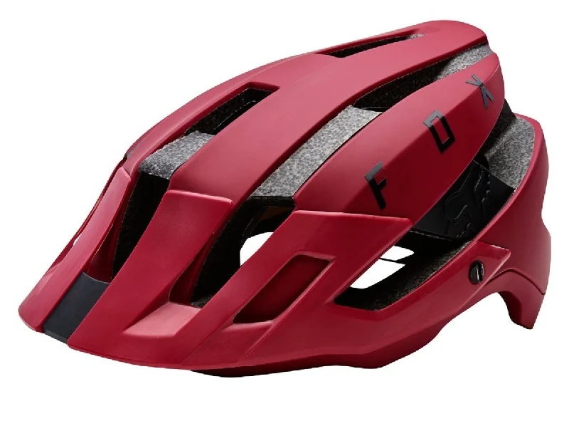 Bicycle jersey with front vents-Fox Racing Flux MIPS MTB Helmet - Dark Red - 2018