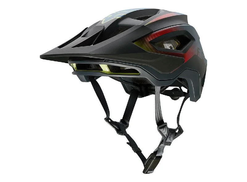 Bicycle riding helmet with straps-Fox Racing Speedframe Pro MTB Helmet - Diaz - Black - 2020