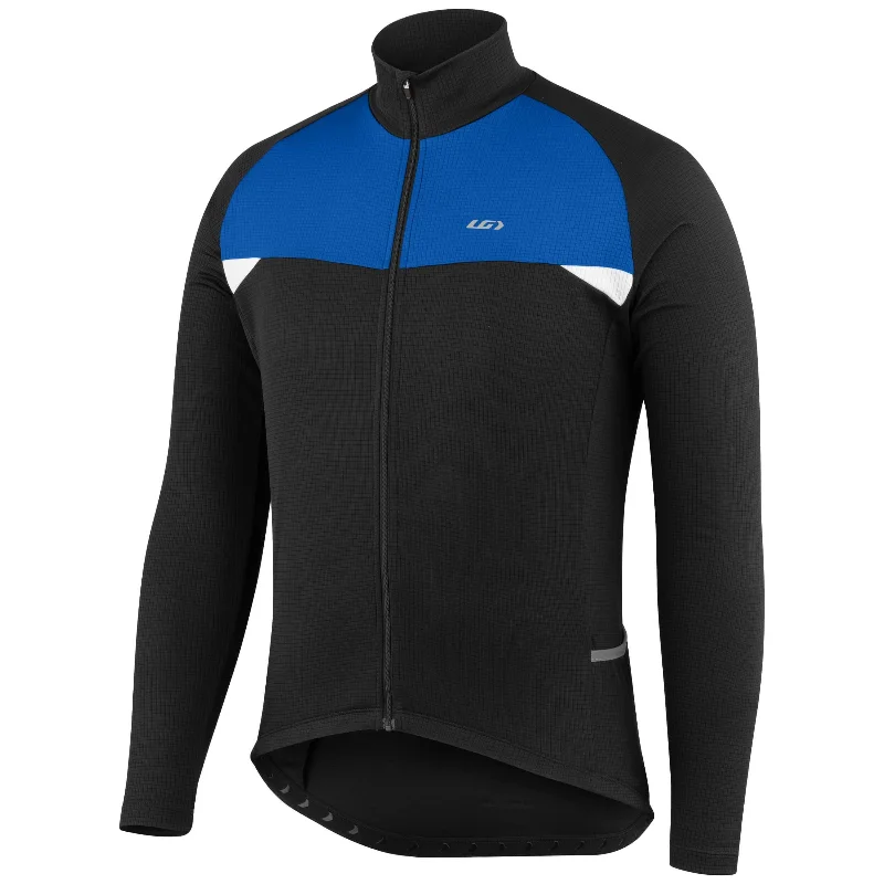 Bike riding vest with front logos-Louis Garneau Peloton Short Sleeve Road Jersey - Black-Royal