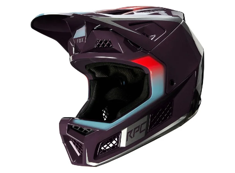 Cycling jacket with straps guards-Fox Racing RPC MTB Helmet - Diaz - Dark Purple - 2020