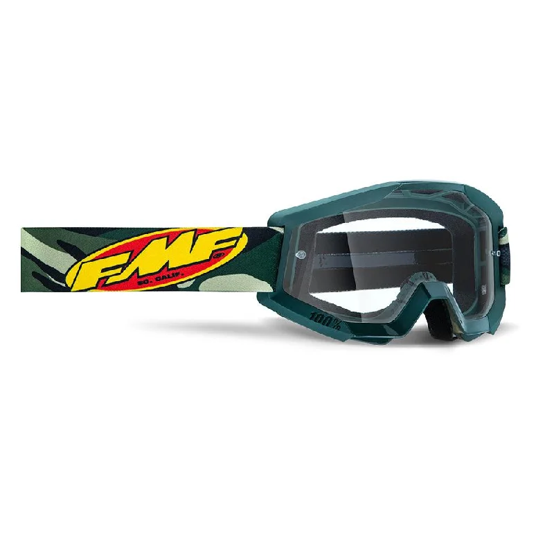 Bike gloves with side system-FMF POWERCORE GOGGLE - ASSAULT CAMO (CLEAR)