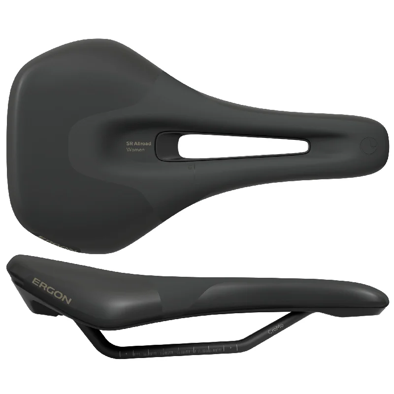 Bike helmet with side guards-Ergon SR Allroad Womens Saddle S/M Black