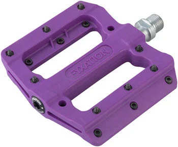 Cycling gloves with side guards-Fyxation Mesa MP Pedals - Platform, Composite/Plastic, 9/16", Purple