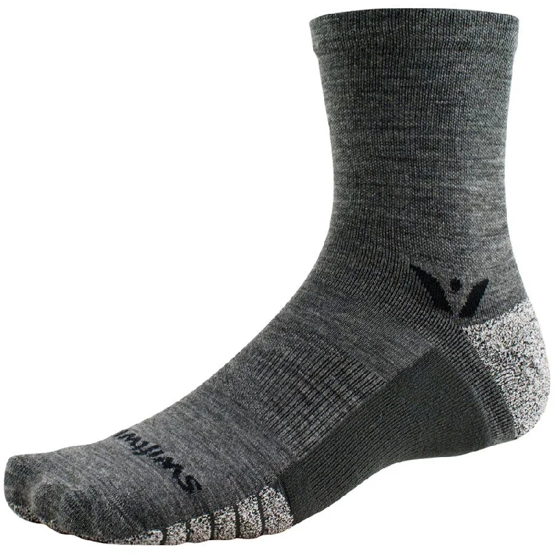 Bike jersey for casual rides-Flite XT Trail Five Bike Socks - Gray/Black