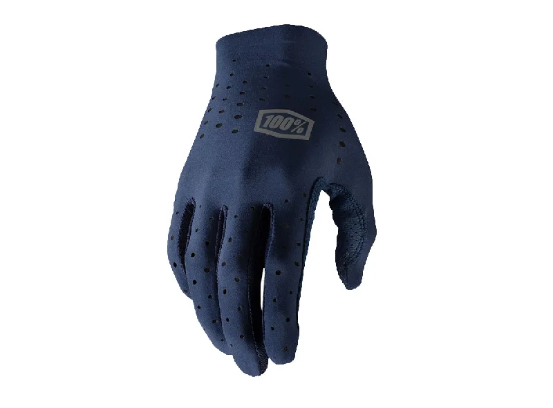 Bike gloves with guards fit-100% Sling MTB Glove - Navy