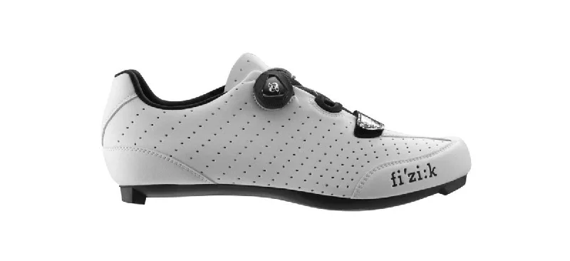 Bike gloves with back straps-Fizik Men's R3B Uomo Boa Road Sport Cycling Shoes - White/Black 40