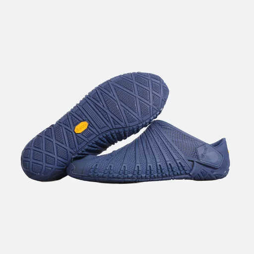 Bike shoes with fit system-Vibram Furoshiki Knit Low Mens Lifestyle Shoe - Blue