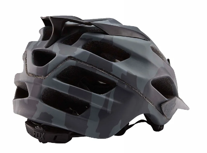 Bike shoes for endurance rides-Fox Racing Flux Camo MTB Helmet - Black Camo