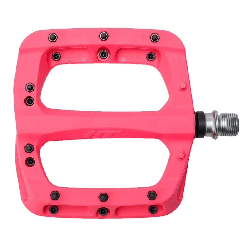 Bicycle jersey with fit guards-HT Components PA03A Nano P Platform Pedals Body: Nylon Spindle: Cr-Mo 9/16 Pink Pair