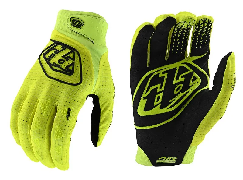 Cycling rain pants with back logos-Troy Lee Designs Air MTB Glove - Youth - Flo Yellow