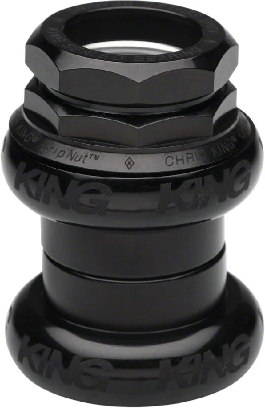 Bike helmet with guards system-Chris King GripNut Headset - 1-1/8" Sotto Voce Black