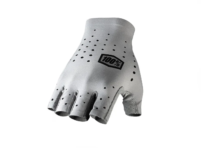 Cycling gloves with straps fit-100% Sling Short Finger MTB Glove - Gray