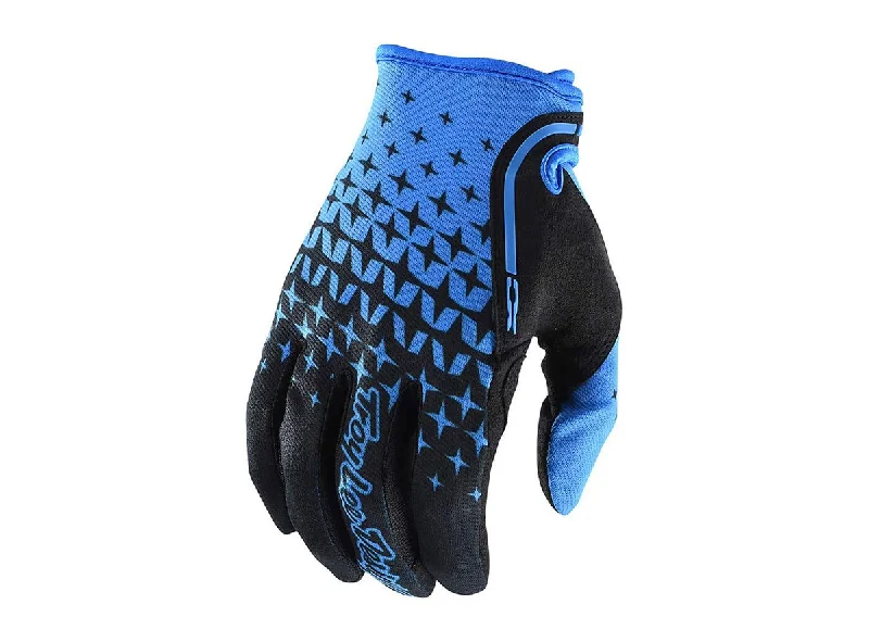 Bike shoes with side straps-Troy Lee Designs XC MX Glove - Megaburst - Blue-Black