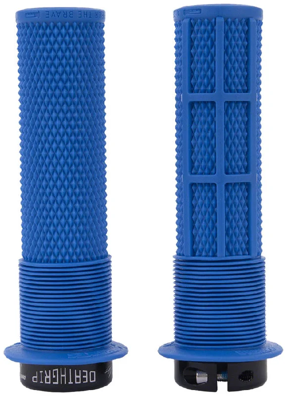 DMR DeathGrip Flanged Grips - Thin Lock-On Royal Blue