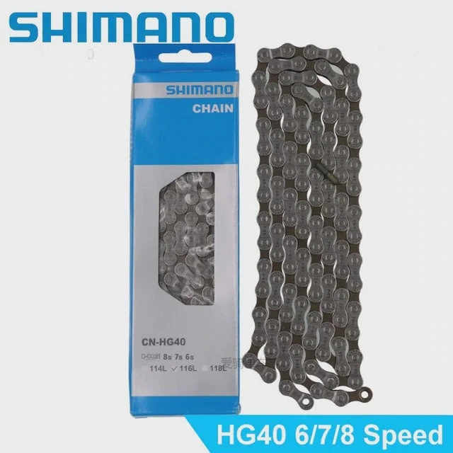 Bike riding shoes with side logos-Shimano HG40 6/7/8 Speed Chain