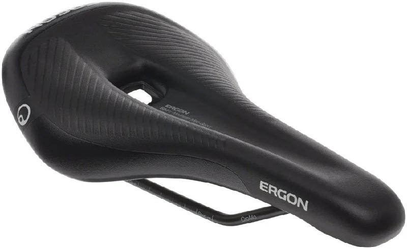 Bicycle riding gloves with mesh-Ergon SM E Mountain Sport Saddle - Chromoly Stealth Mens Medium/Large