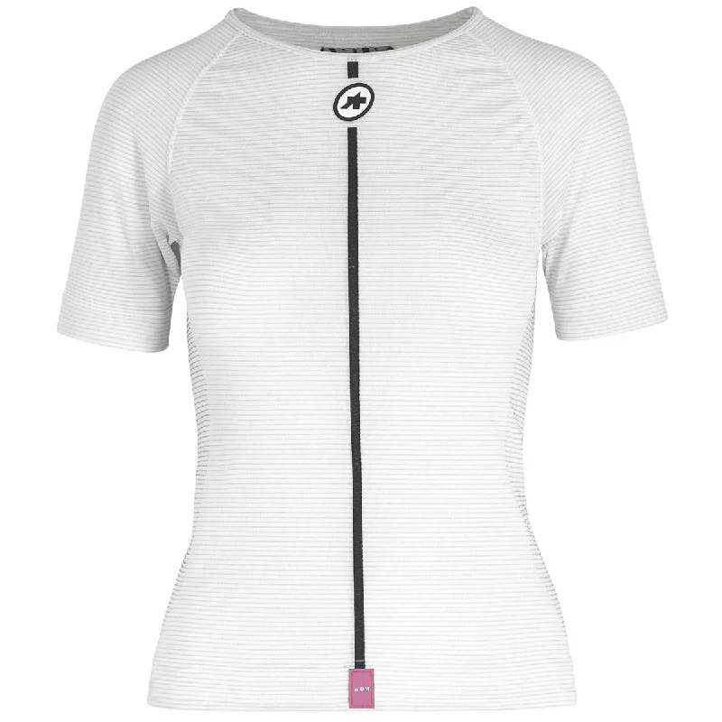 Bicycle riding tights with vents-Maglia intima donna Assos Assosoires Summer SS Skin - Bianco