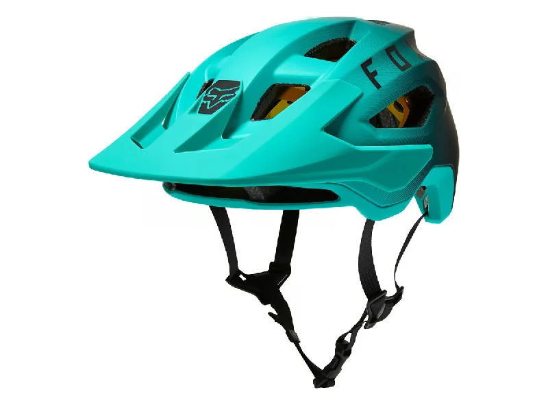 Cycling gloves with side straps-Fox Racing Speedframe MIPS MTB Helmet - Turquoise - 2021