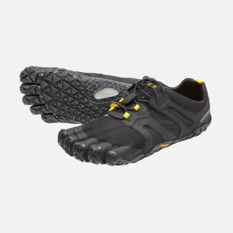 Bike shoes with side guards-Vibram V-trail 2.0 Women's Trail Running Shoes - Black/Yellow