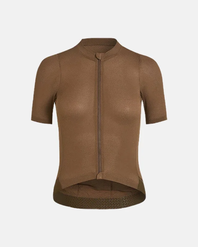 Cycling shorts with front vents-Women's Solitude Mesh Jersey - Brown