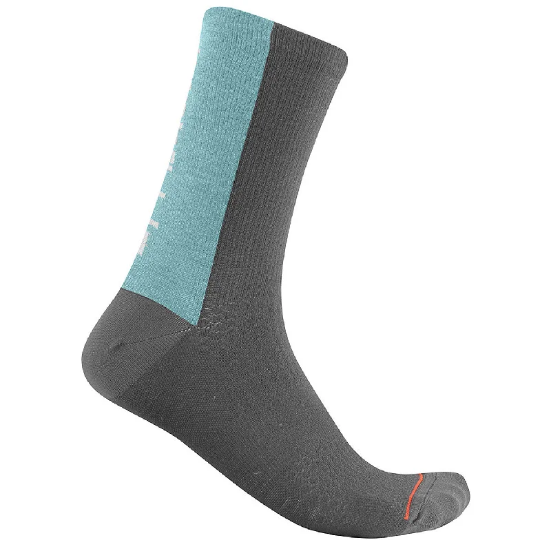 Bicycle leg warmers with logos-Calze Castelli Bandito 18 - Grigio