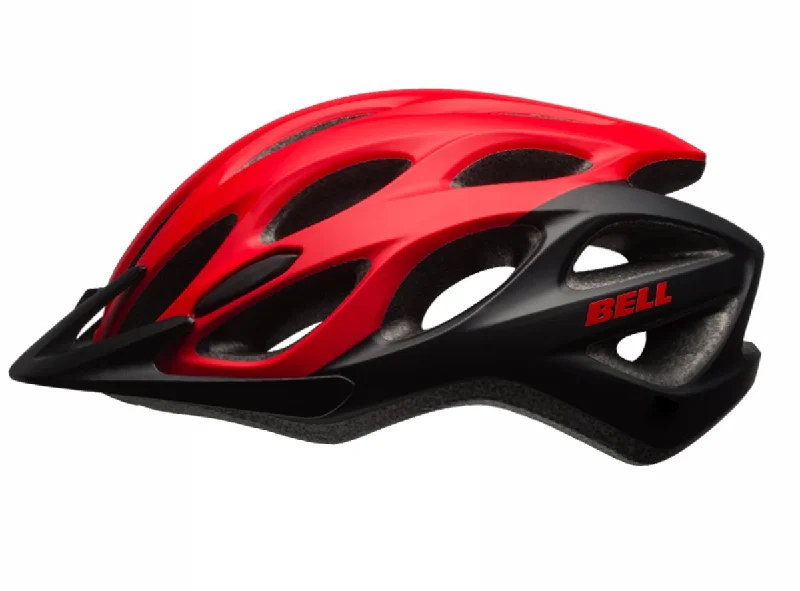 Bike gloves with adjustable straps-Bell Traverse MTB Helmet - Matt Black-Red