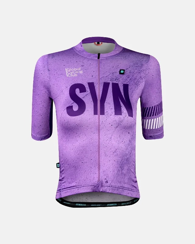 Cycling gloves with silicone grip-Women's Syndicate Jersey - Berry Noise