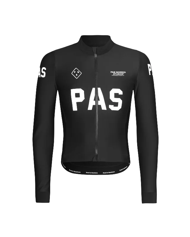 Bicycle tights with side straps-PAS Mechanism Thermal Long Sleeve Jersey - Black