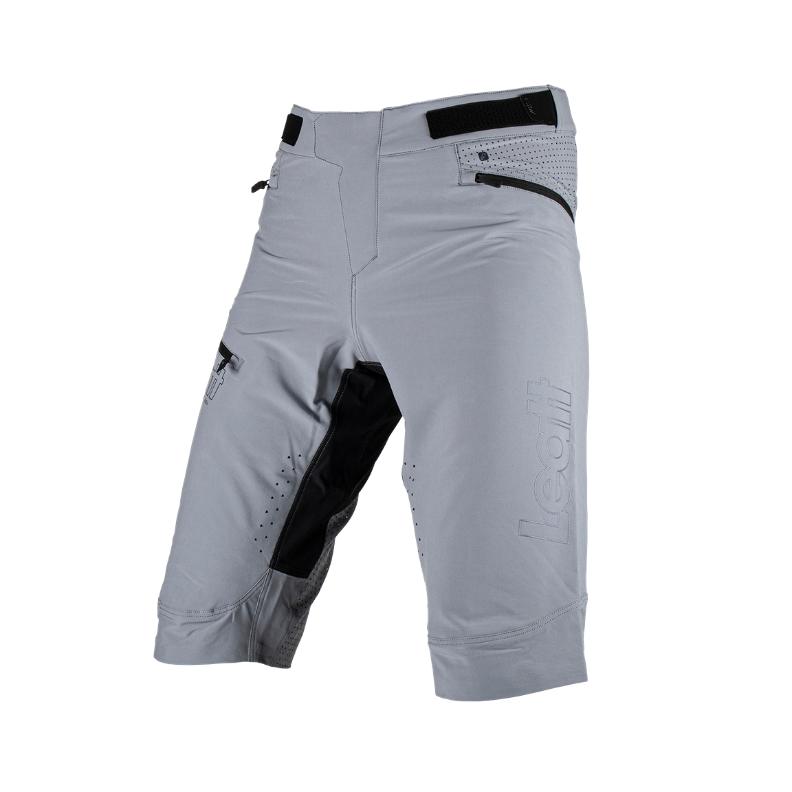 Bicycle riding tights with back logos-Leatt Enduro 3.0 MTB Short - Titanium - 2023