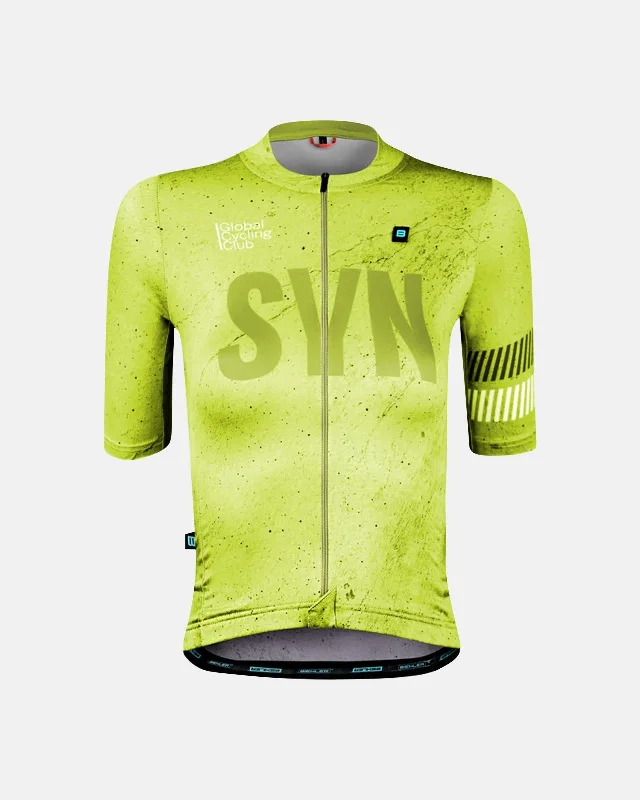 Bicycle shoes for spin class-Women's Syndicate Jersey - Lemon Noise