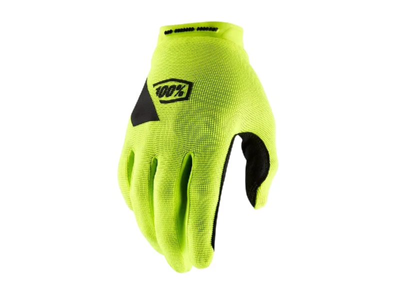 Bicycle riding shoes with side straps-100% RIDECAMP MTB Glove - Fluo Yellow