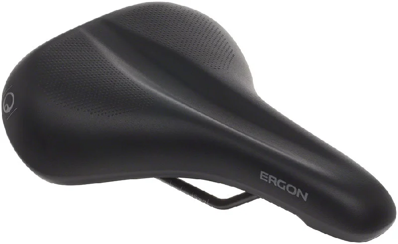 Bicycle arm warmers with side vents-Ergon ST Gel Saddle - Chromoly Black Mens Medium/Large