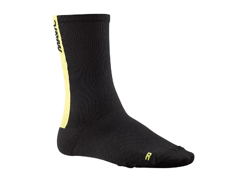 Bike shorts for casual biking-Mavic Comete Sock - Black-Yellow