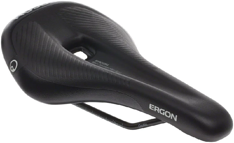 Bicycle jersey for trail rides-Ergon SM E Mountain Sport Saddle - Chromoly Stealth Mens Small/Medium