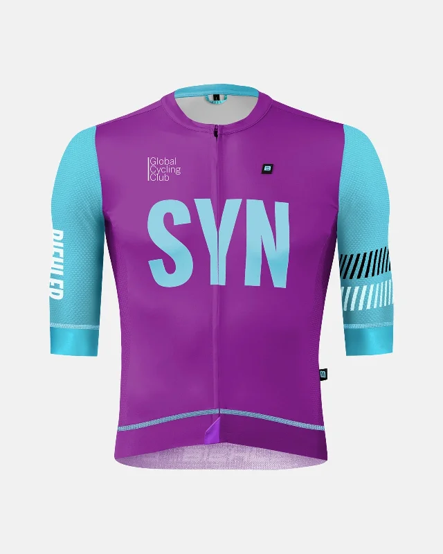 Bicycle arm warmers with side guards-Syndicate Aero Pro Jersey - Fresh Violet